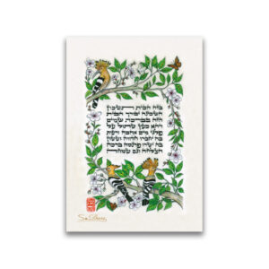 10 Magnets Hoopue birds Hebrew Home Blessing MPH00127